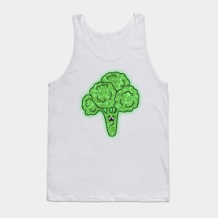 Cute Head Of Broccoli - Funny Broccoli Art Tank Top